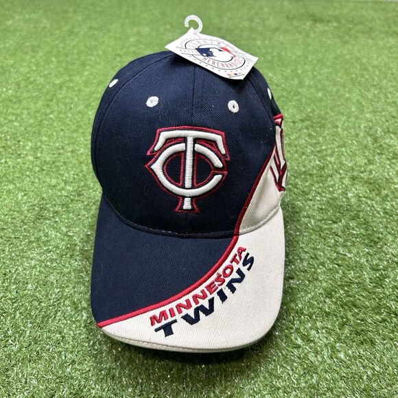 Minnesota Twins Hat Blue White Strap Back Mens NWT Deadstock All Over Print - Picture 2 of 6